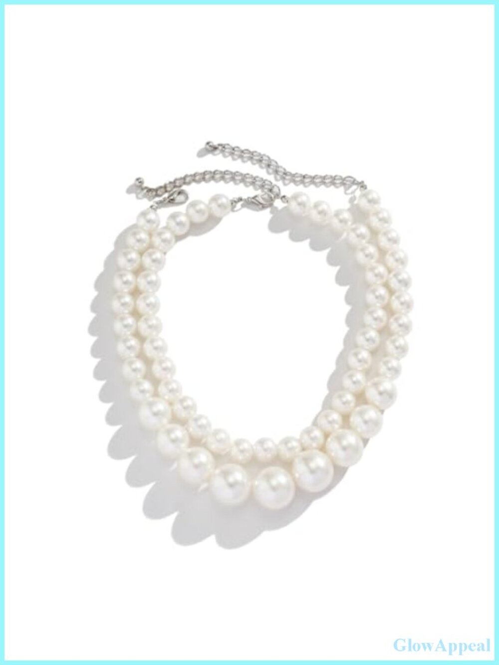 Big Pearl Choker Necklace Chunky Large Simulated Faux Pearl Necklace Women